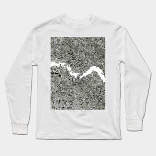 london map hand drawing Long Sleeve T-Shirt